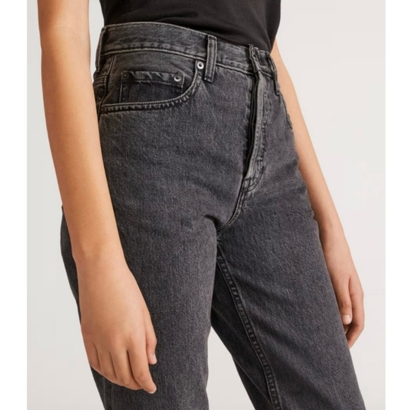 Everlane 90's Cheeky Jean Organic Cotton Size 24 Washed Black - Picture 7 of 7